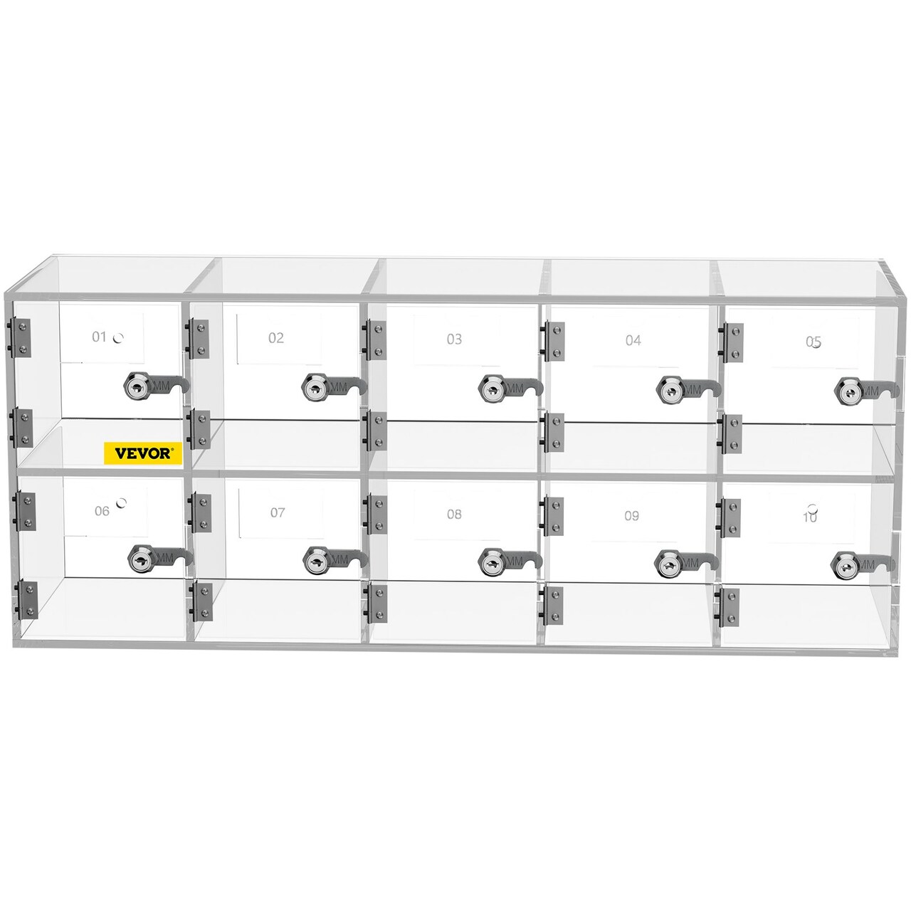 Cell Phone Locker 20 Compartments, Acrylic Wall Cabinet with Locks